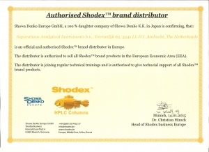 Separations Analytical Instruments Authorised Shodex brand distributor. 